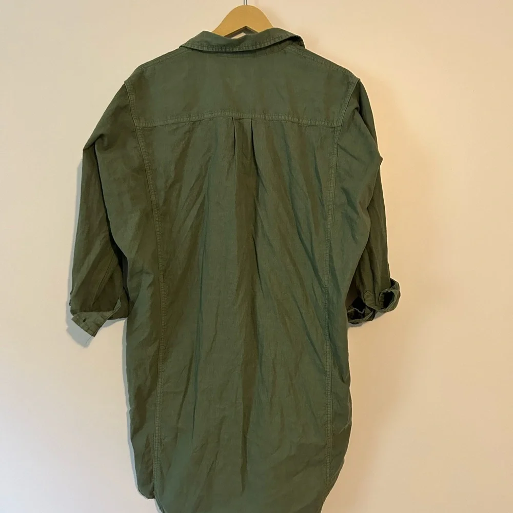 Universal Thread Olive Green Button-Front Mini Dress - Picture 3 of 4